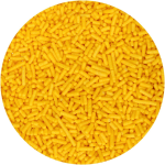 confeitos de açúcar amarelo