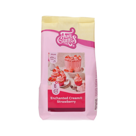 mistura para bolo Funcakes sabor creme encantado de morango 450g