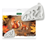 Molde de silicone para modelagem de raposas