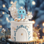 Bolo de dragão com molde de pasta de açúcar, por Katy Sue