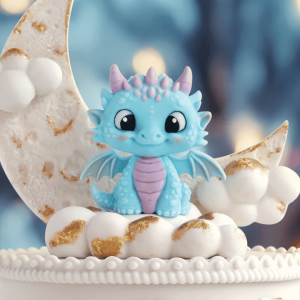Molde de silicone Katy Sue em formato de dragão para modelagem em pasta de açúcar.