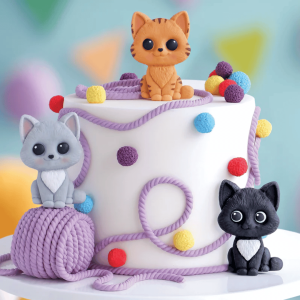 decorações patê de açúcar chat