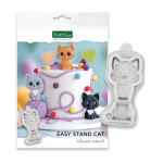 molde de silicone para modelar gato