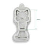 dimensões do molde de modelagem de gatinho de pasta de açúcar Katy Sue