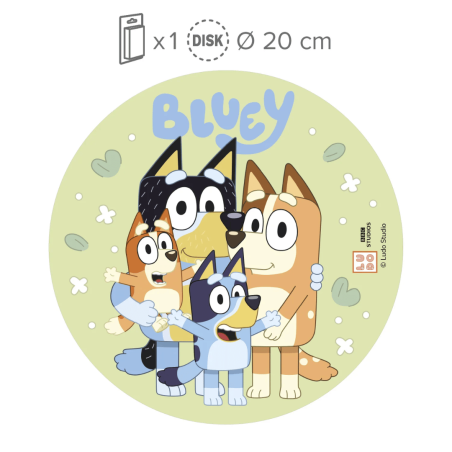 disco comestível bluey 20 cm