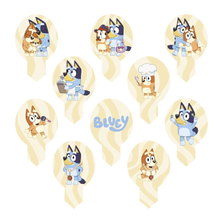 decoração cupcake bluey