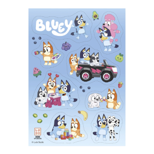 Decorações de wafer bluey para bolo