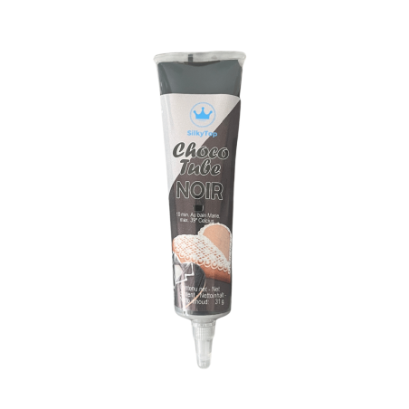 tubo de chocolate amargo com cobertura sedosa