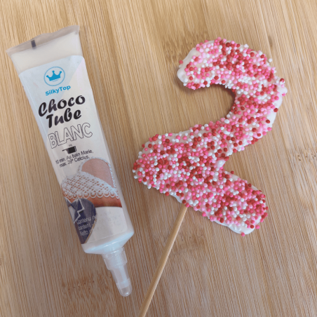 tubo de chocolate branco