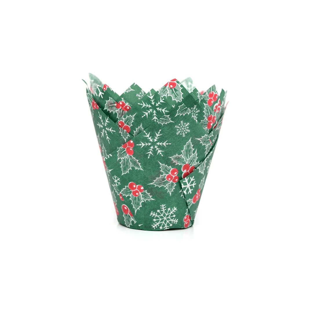 formas de muffin de natal, House of Marie, folhas de azevinho