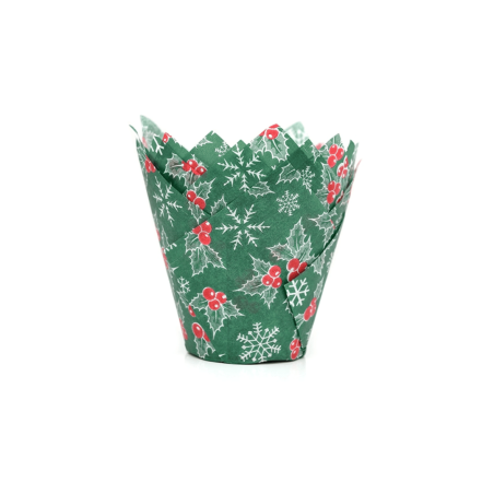 formas de muffin de natal, House of Marie, folhas de azevinho