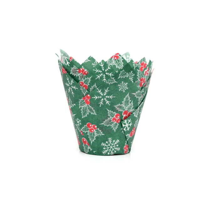 formas de muffin de natal, House of Marie, folhas de azevinho