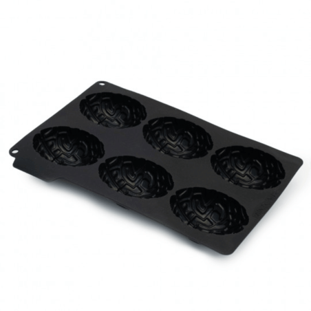 Forma de silicone para 6 bolinhos de cérebro para o Halloween