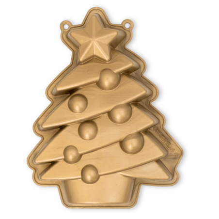Molde de silicone 3D em formato de árvore de Natal para bolo natalino