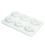 molde de silicone 3D em formato de caveira para bolo