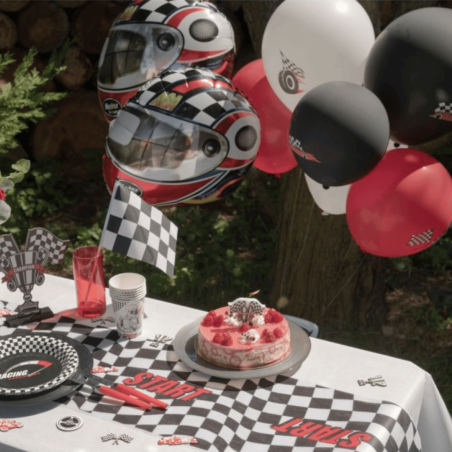 Decorações de aniversário com tema de Fórmula 1 - balões de látex
