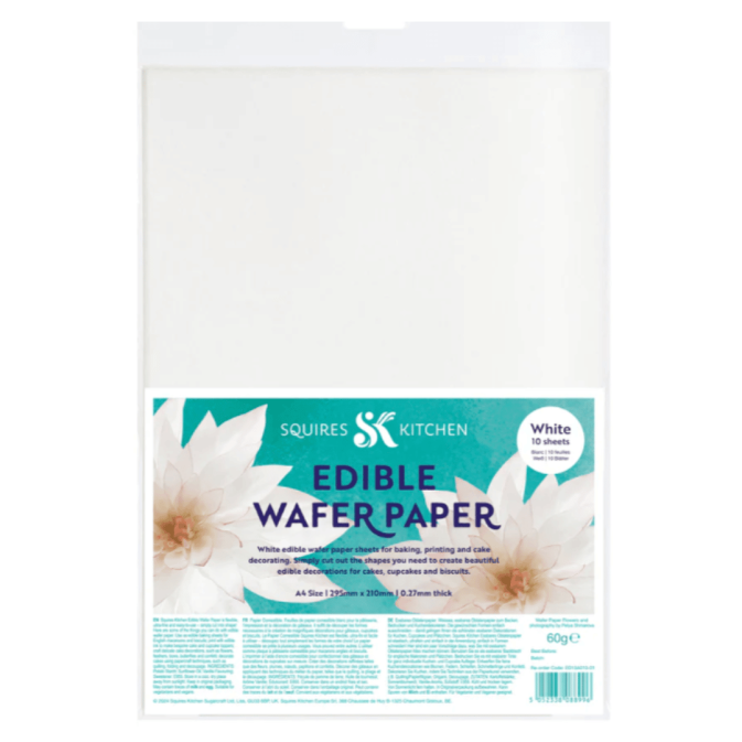 10 folhas de papel de hóstia formato A4 squires cozinha