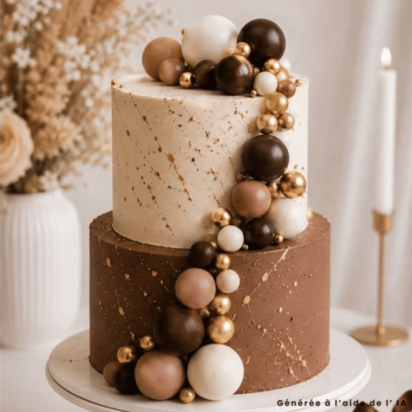 32 bolas decorativas para bolo de chocolate da moda