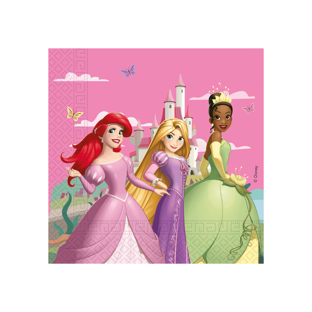 20 guardanapos de princesas da Disney