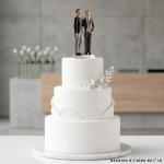 topo de bolo de casamento para casal gay - Altura 20 cm