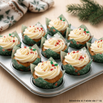 36 formas tulipa para muffin de Natal folha de azevinho