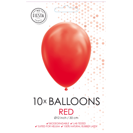 10 balões vermelhos de aniversário