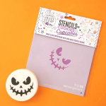 estêncil para biscoito em formato de abóbora de Halloween
