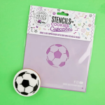 estêncil para biscoito de futebol, carimbo para doces
