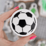 estêncil para biscoitos amanteigados com tema de futebol