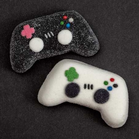 marshmallow em formato de controle de videogame