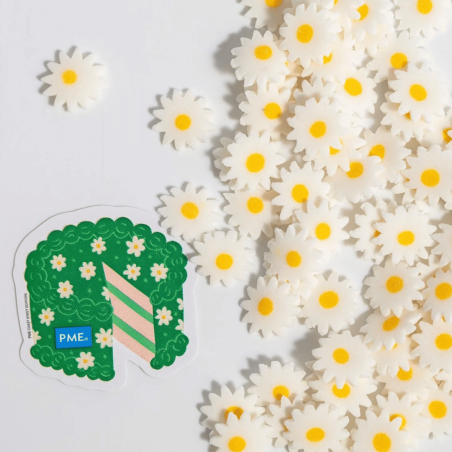 Granulado de margaridas PME: decoração de bolo para sobremesas de verão