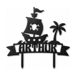 Topo de bolo pirata para personalizar
