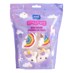 Marshmallows de Unicórnio Pequenos - 12 unidades