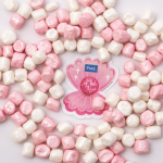 Granulado de marshmallow rosa e branco PME