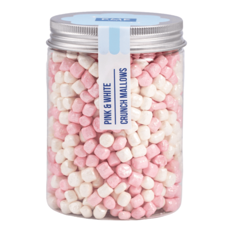 mini marshmallows crocantes rosa e branco