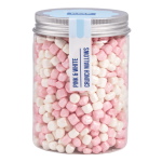 mini marshmallows crocantes rosa e branco