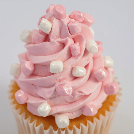 marshmallows crocantes rosas e brancos