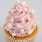 Decorações para cupcakes, tamanhos pequeno e médio, marshmallows brancos crocantes.