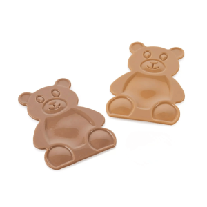 Molde de silicone em formato de ursinho de pelúcia da Silikomart para chocolate caseiro.
