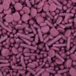 misture confeitos violetas bolo pme