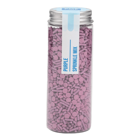 bolo com granulado roxo misto