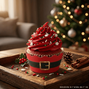 12 formas de papel para muffins com o Papai Noel