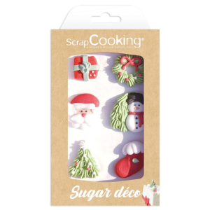 Decorações de açúcar de Natal para toras