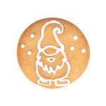 decoração de gnomo de biscoito amanteigado de Natal