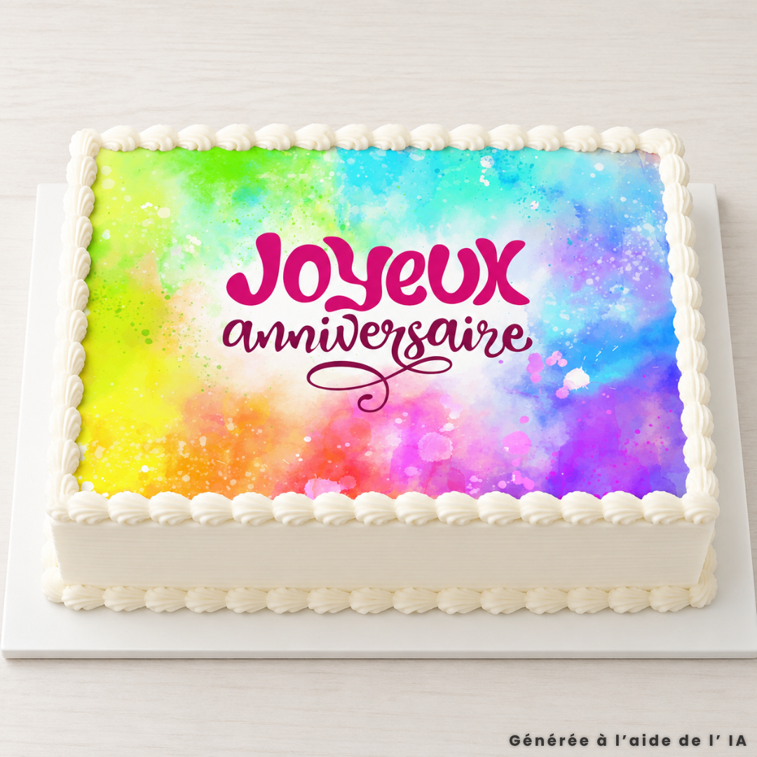 Folha de açúcar comestível A4 para bolo de aniversário