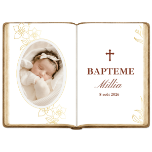 Foto comestível Livro aberto - A4