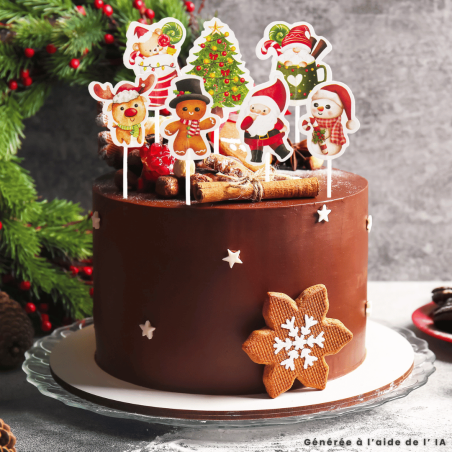 Topos de bolo Natal papel x16