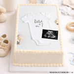 Impression comestible A4 annonce bébé à personnaliser