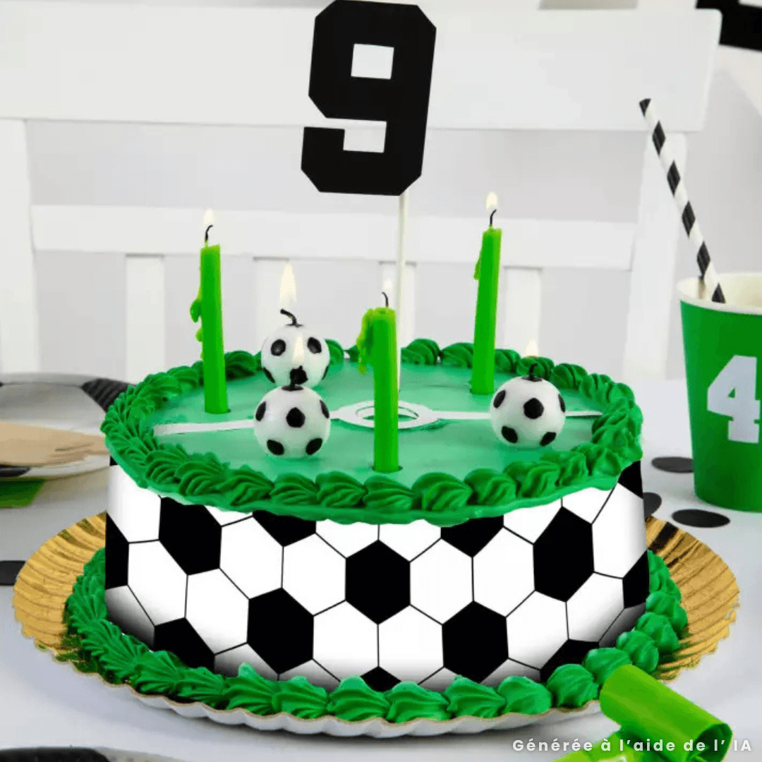 Esboços de bolo de bola de futebol