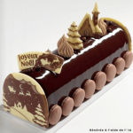 2 placas de chocolate para tronco de Natal "Joyeux Noël"